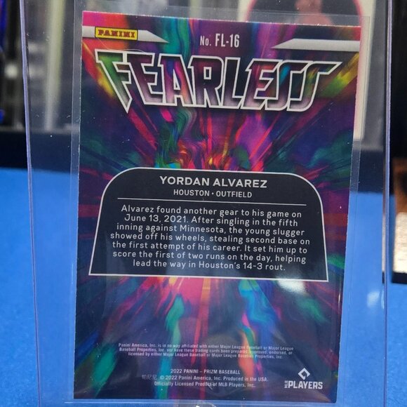 2022 Panini Prizm Fearless #FL-16 Yordan Alvarez - Picture 2 of 2